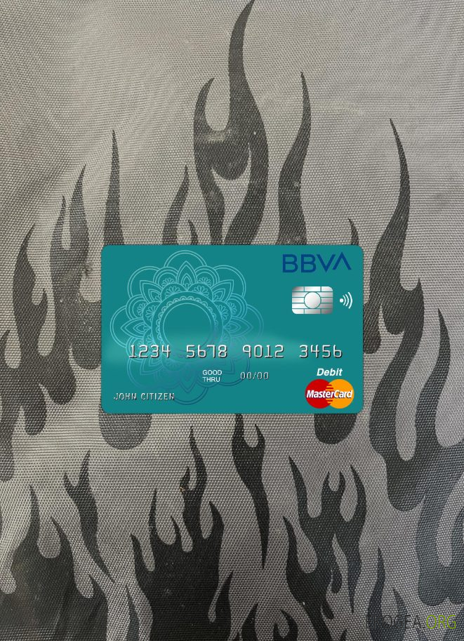 Argentine BBVA banque mastercard débit photolook avant
